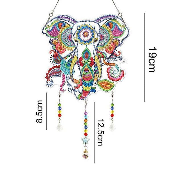 5D Diamond Painting Door Hanger with Elephant