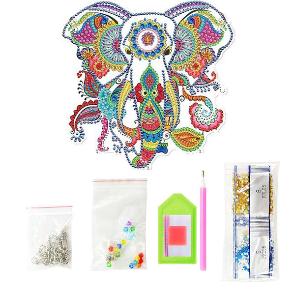 5D Diamond Painting Door Hanger with Elephant