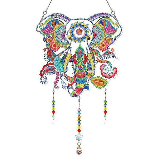 5D Diamond Painting Door Hanger with Elephant