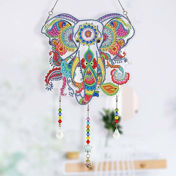5D Diamond Painting Door Hanger with Elephant
