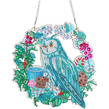 Load image into Gallery viewer, 5D Diamond Painting Door Hanger Owl with Flowers