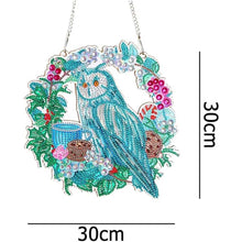 Load image into Gallery viewer, 5D Diamond Painting Door Hanger Owl with Flowers