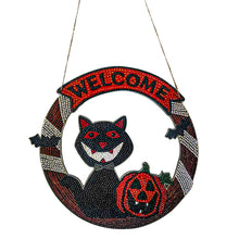Load image into Gallery viewer, 5D Diamond Painting Door Hanger Halloween Cat