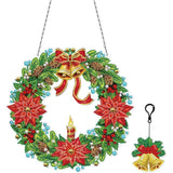 5D Diamond Painting Door Hanger Wreath with LED and Pendant