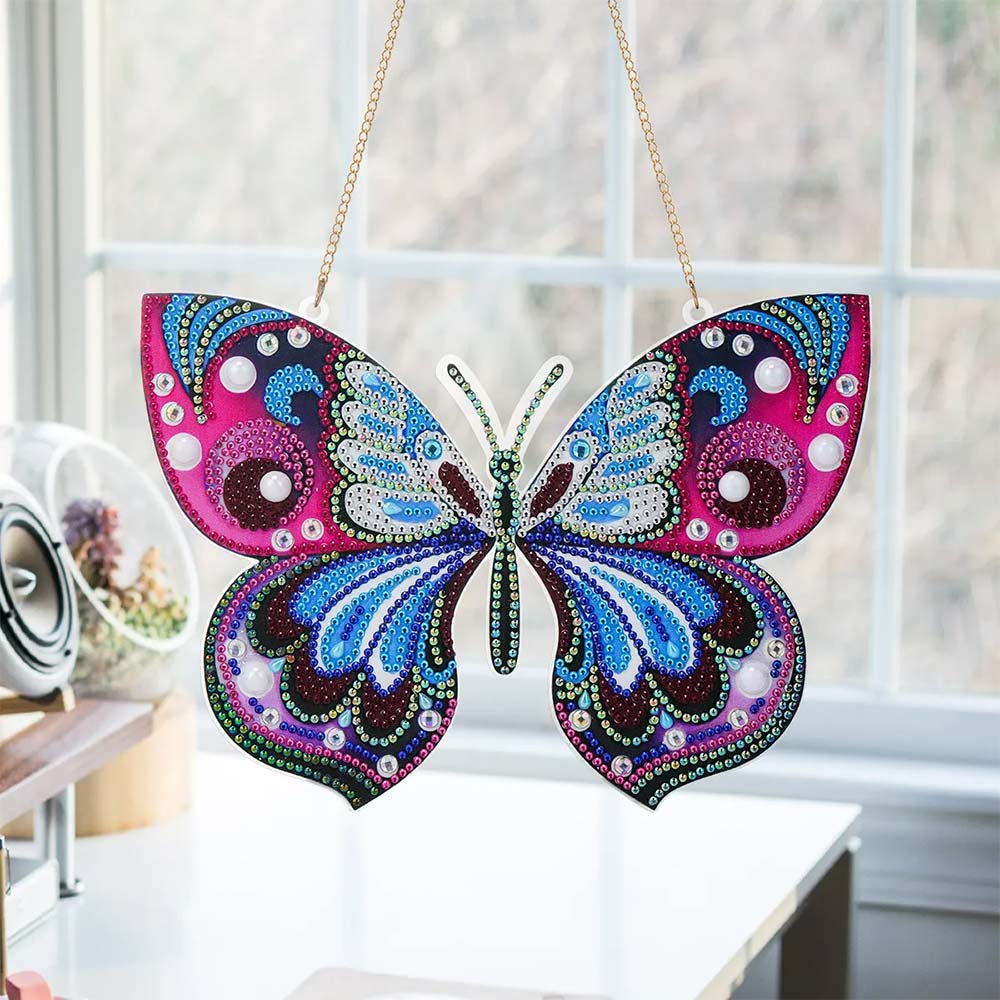 5D Diamond Painting Door Hanger with Butterfly