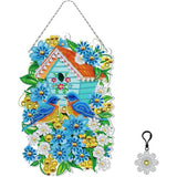 5D Diamond Painting Car Hanging Birdhouse with LED and Pendant
