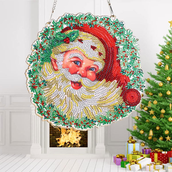 5D Diamond Painting Door Hanger Santa Claus