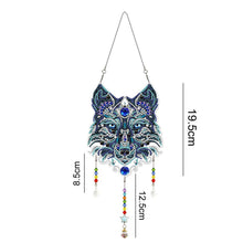 Load image into Gallery viewer, 5D Diamond Painting Car Mirror Hanger Wolf
