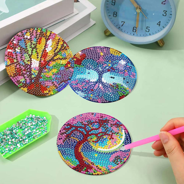 5D Diamond Painting Coaster with Tree of Life