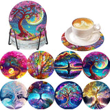 5D Diamond Painting Coaster with Tree of Life