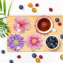Load image into Gallery viewer, 5D Diamond Painting Coaster Flowers