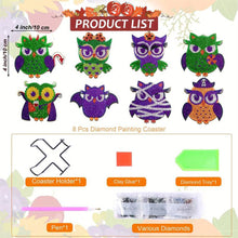 Load image into Gallery viewer, 5D Diamond Painting Coaster Owls