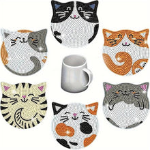 Load image into Gallery viewer, 5D Diamond Painting Coaster with Cats