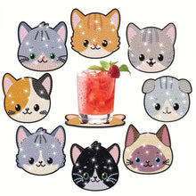 Load image into Gallery viewer, 5D Diamond Painting Coaster Cats