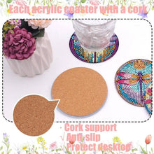 Load image into Gallery viewer, 5D Diamond Painting Coaster Dragonflies