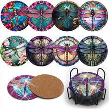 Load image into Gallery viewer, 5D Diamond Painting Coaster Dragonflies