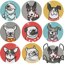 Load image into Gallery viewer, 5D Diamond Painting Coaster Lucky Dogs