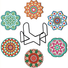 Load image into Gallery viewer, 5D Diamond Painting Coaster with Mandala Flowers