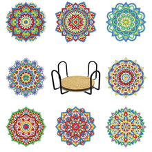 Load image into Gallery viewer, 5D Diamond Painting Coaster Mandala Flowers