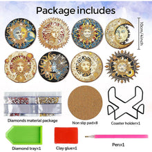 Load image into Gallery viewer, 5D Diamond Painting Coaster with Moon