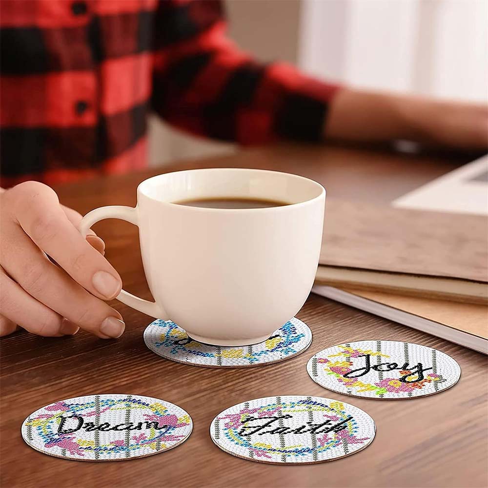 5D Diamond Painting Coaster Positive Words For Every Day
