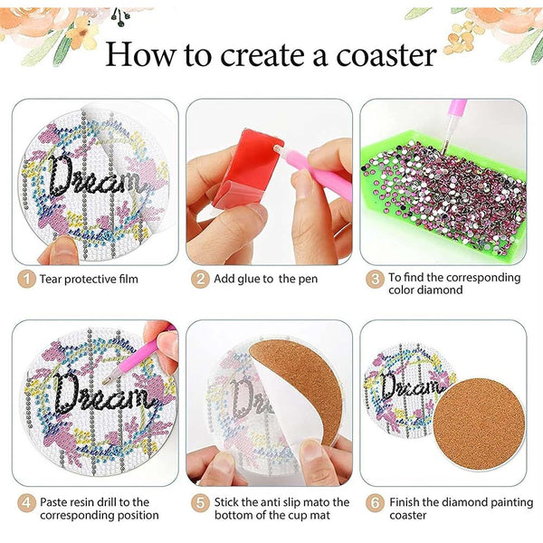 5D Diamond Painting Coaster Positive Words For Every Day