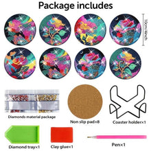 Load image into Gallery viewer, 5D Diamond Painting Coaster Roses