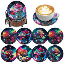 Load image into Gallery viewer, 5D Diamond Painting Coaster Roses