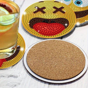 5D Diamond Painting Coaster Emoji