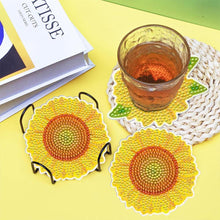 Load image into Gallery viewer, 5D Diamond Painting Coaster Sunflowers 10 Pieces