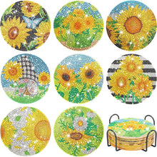 Load image into Gallery viewer, 5D Diamond Painting Coaster Sunflowers