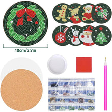 Load image into Gallery viewer, 5D Diamond Painting Coaster Christmas theme