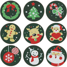 Load image into Gallery viewer, 5D Diamond Painting Coaster Christmas theme