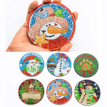 Load image into Gallery viewer, 5D Diamond Painting Coaster Christmas Set 2