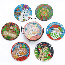 Load image into Gallery viewer, 5D Diamond Painting Coaster Christmas Set 2