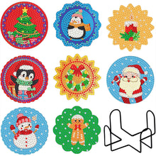 Load image into Gallery viewer, 5D Diamond Painting Coaster with Christmas