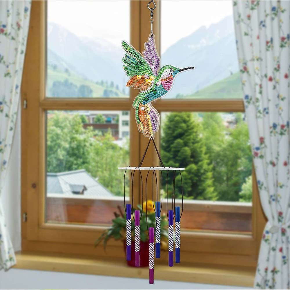 5D Diamond Painting Wind Chime Hummingbird