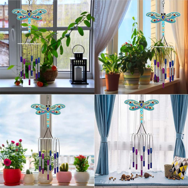 5D Diamond Painting Wind Chime Dragonfly