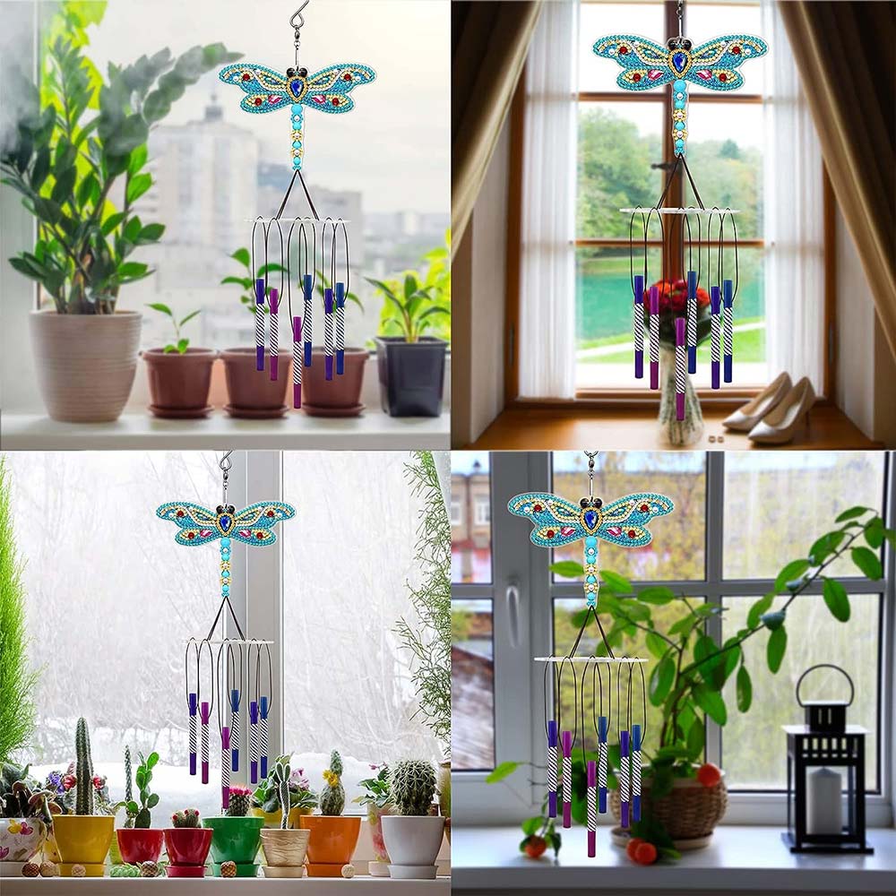 5D Diamond Painting Wind Chime Dragonfly