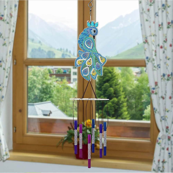5D Diamond Painting Wind Chime Peacock
