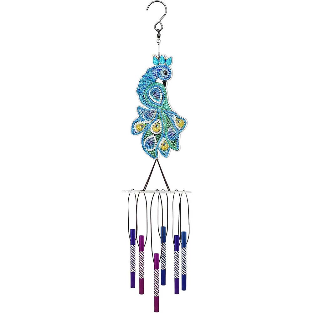 5D Diamond Painting Wind Chime Peacock