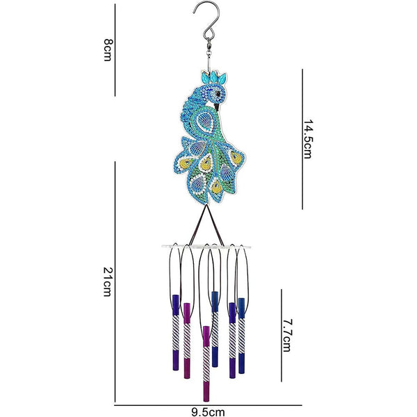 5D Diamond Painting Wind Chime Peacock