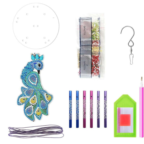 5D Diamond Painting Wind Chime Peacock