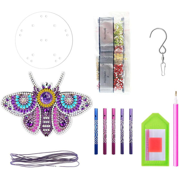 5D Diamond Painting Wind Chime with Butterfly