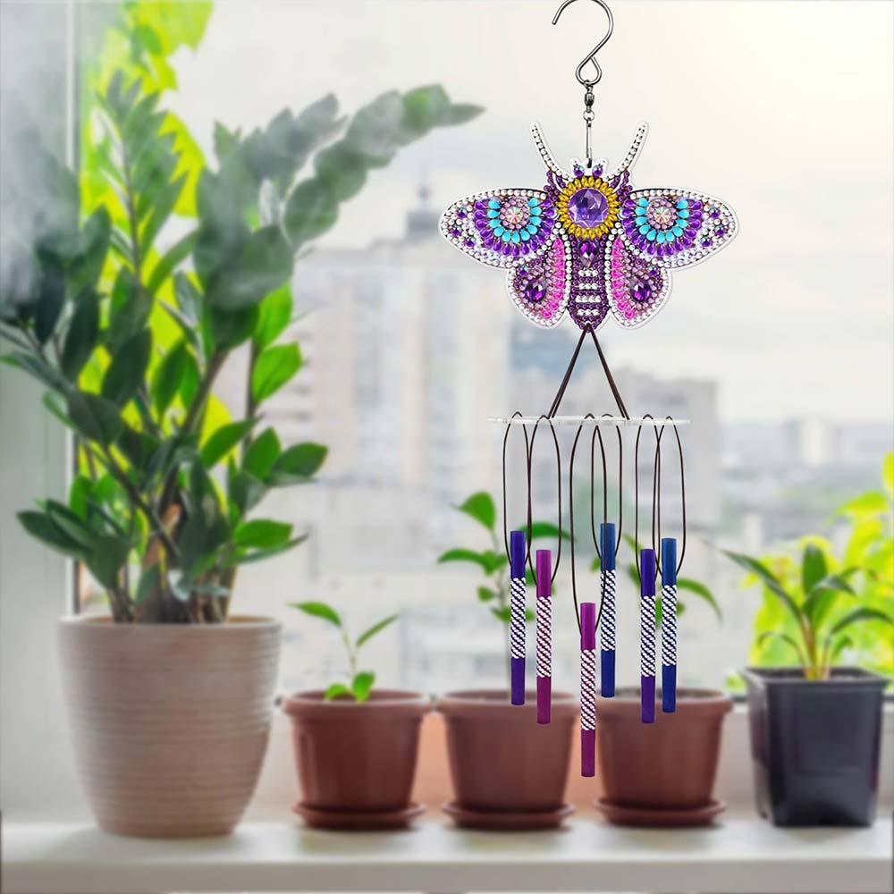 5D Diamond Painting Wind Chime with Butterfly