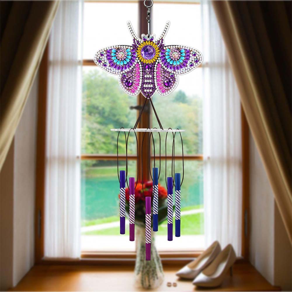 5D Diamond Painting Wind Chime with Butterfly