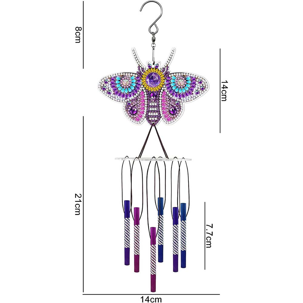 5D Diamond Painting Wind Chime with Butterfly