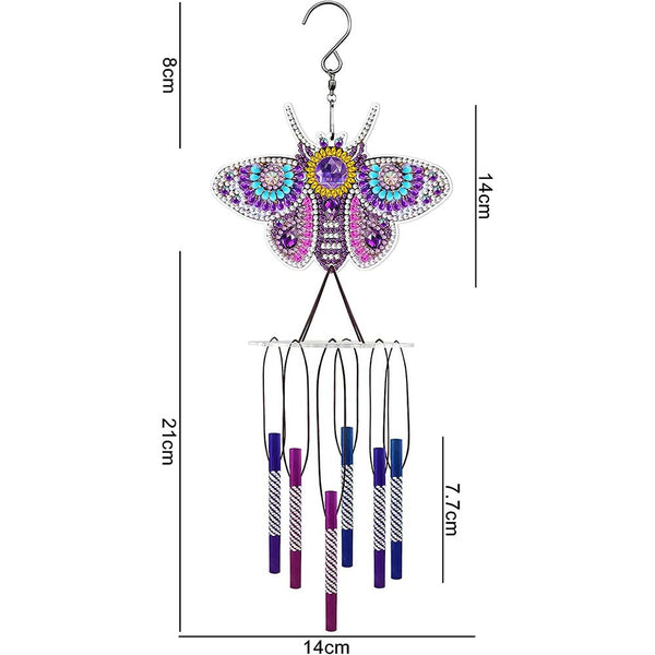 5D Diamond Painting Wind Chime with Butterfly