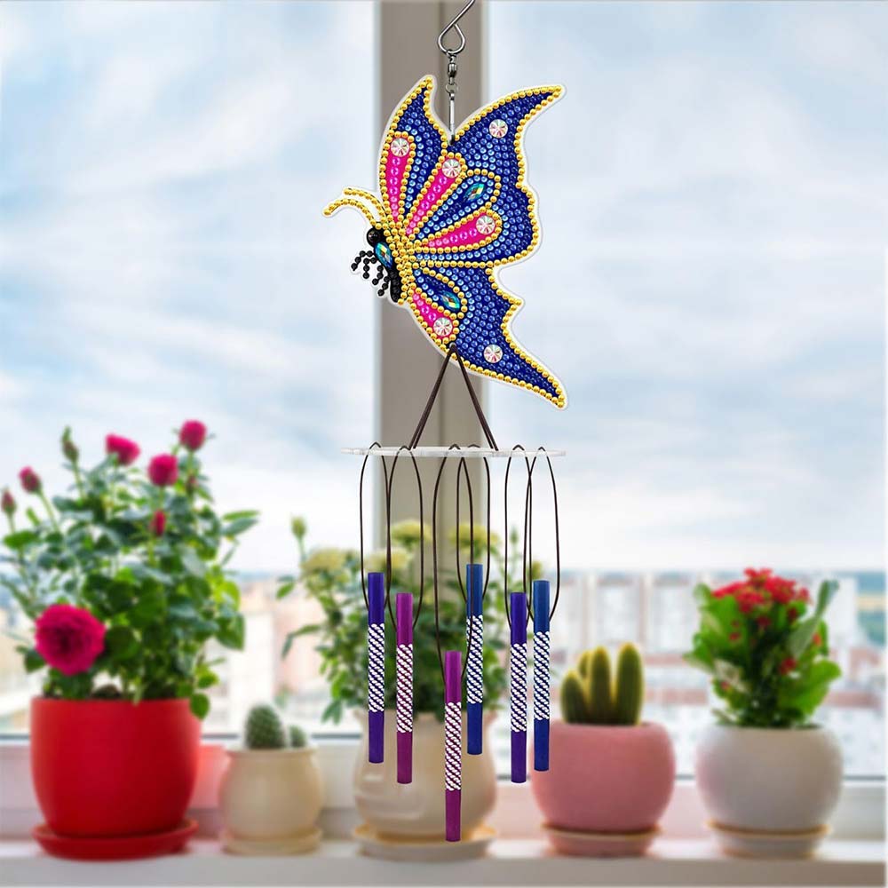 5D Diamond Painting Wind Chime Butterfly design