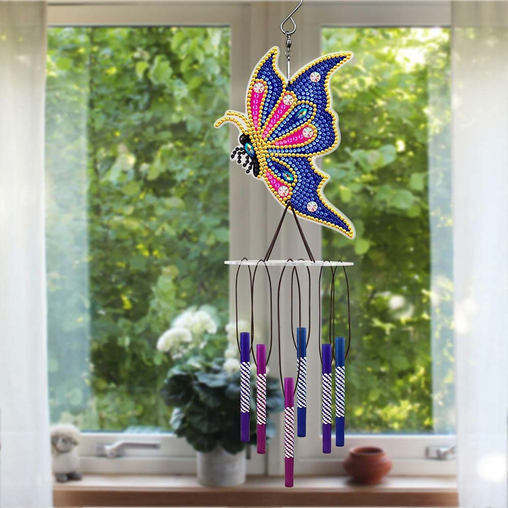 5D Diamond Painting Wind Chime Butterfly design